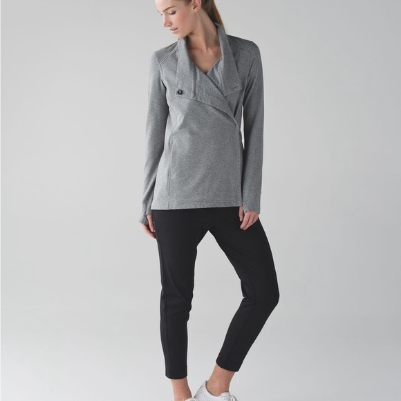 Lululemon Coast Wrap Women’s 2 Wrap Jacket French Terry Gray Athleisure Outdoor - Picture 2 of 10